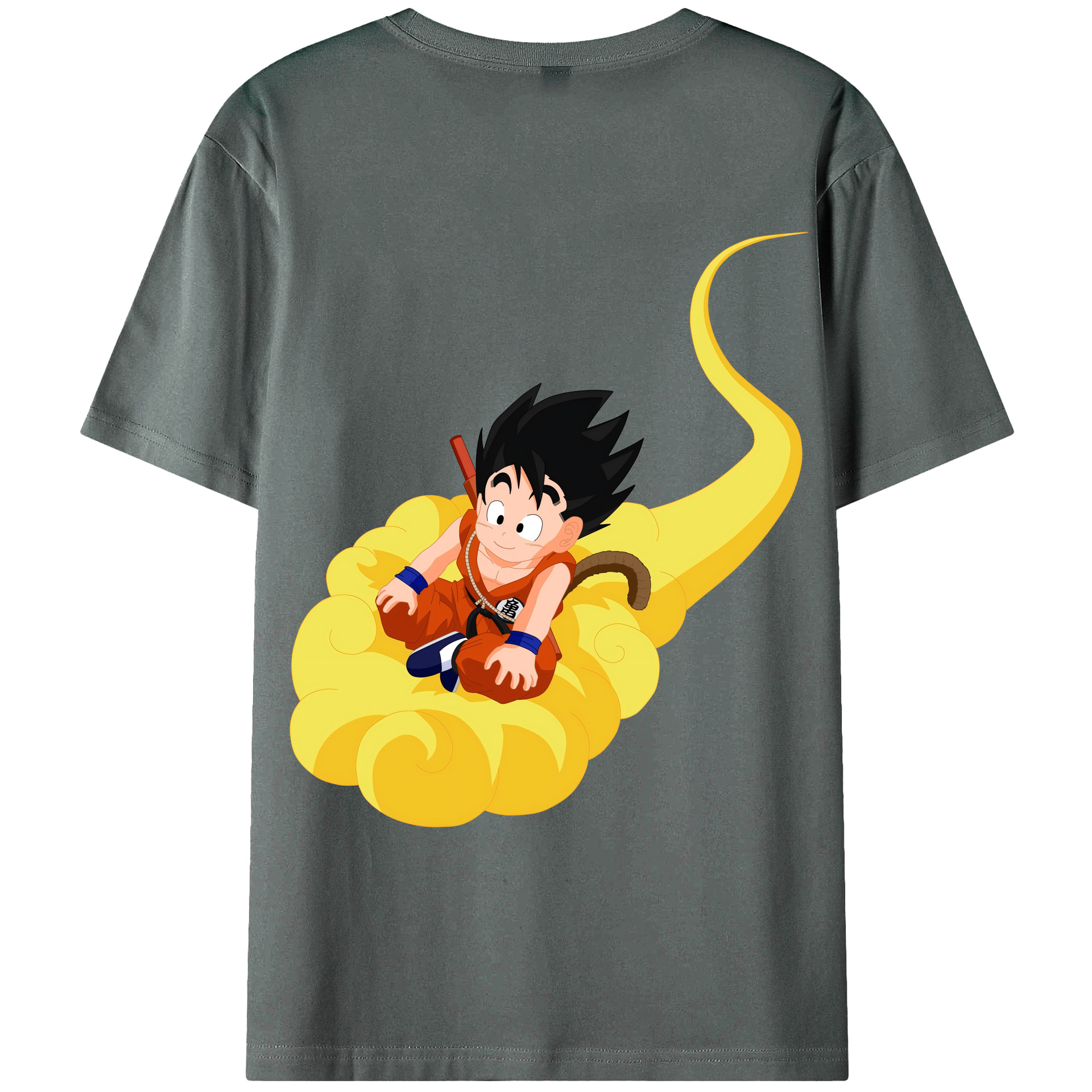 （画像用） ドラゴンボール 孫悟空（そん ごくう）Son Goku カカロット DRAGON BALL Kakarotto 綿100％ メンズ半袖Tシャツ（バックプリント） 通気性